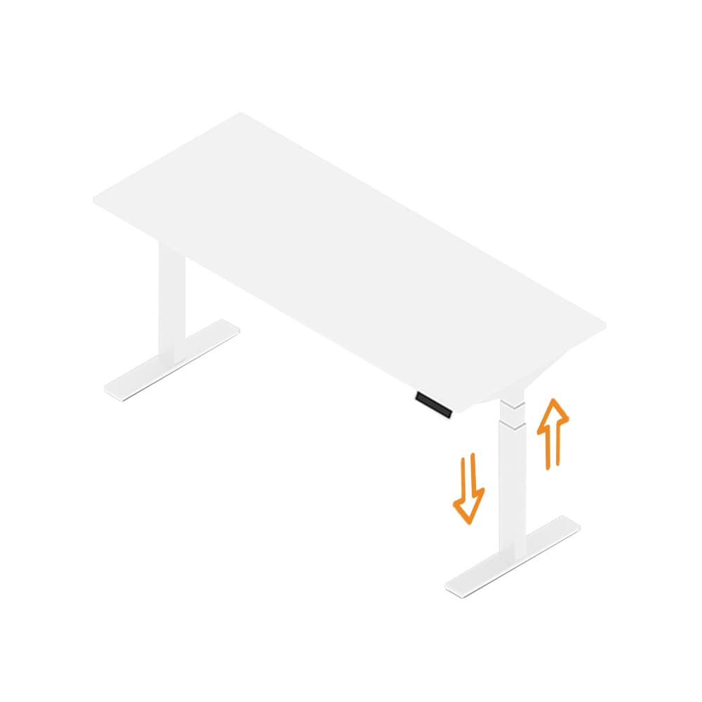 Secretária Elevatória Emme 1600x600x620/1270 Branco