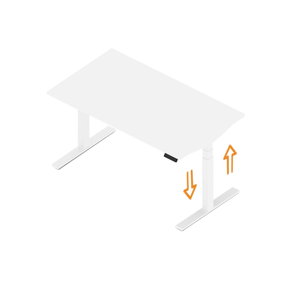 Secretária Elevatória Emme 1400x800x620/1270 Branco