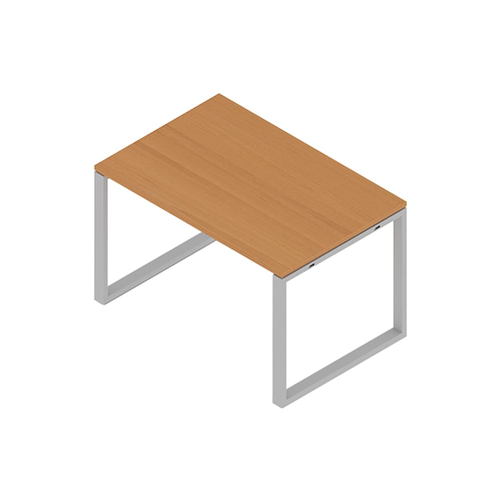 Secretária Metal Plano O 1200x800x750 Cinza/Faia