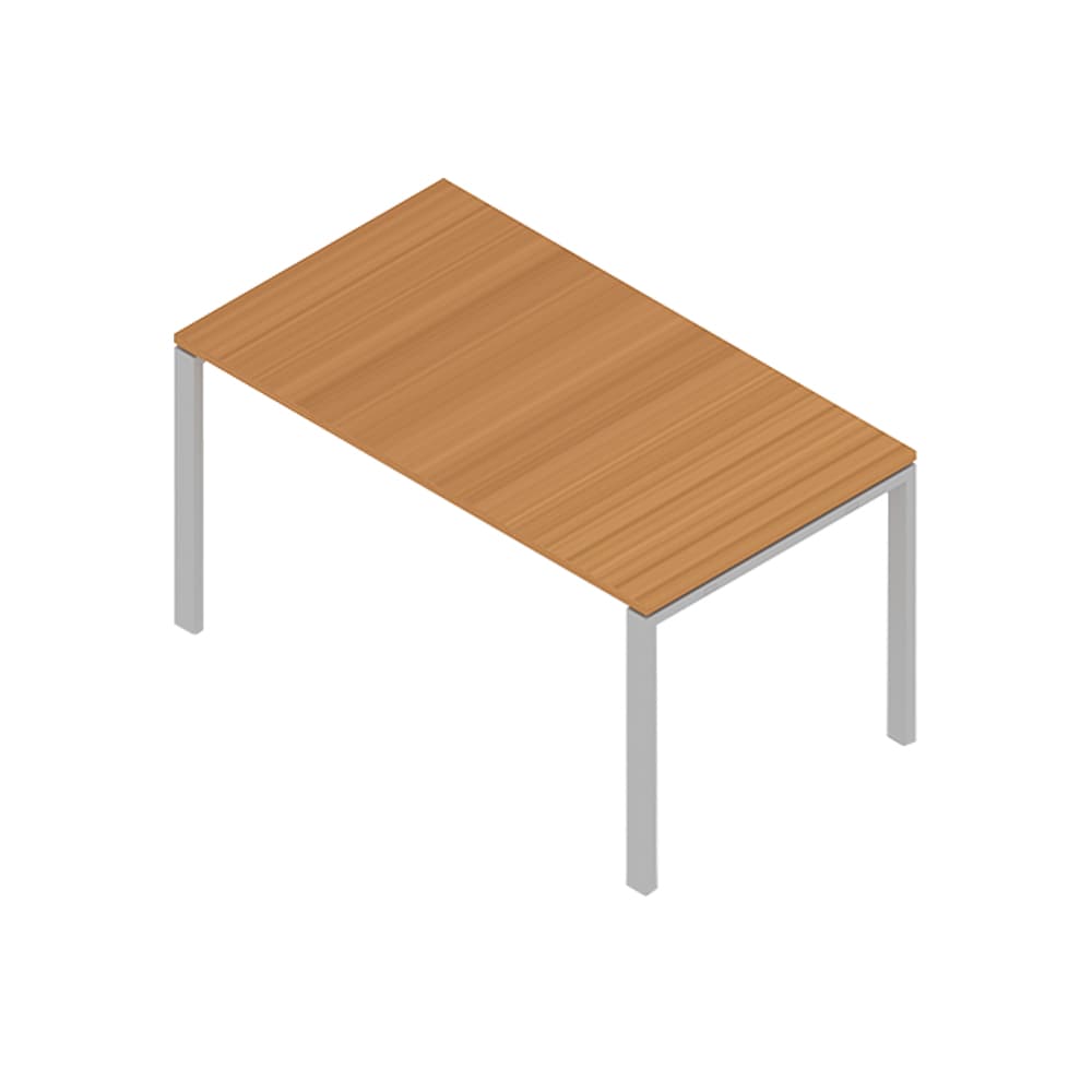 Secretária Metal Plano N 1200x600x750 Cinza/Faia