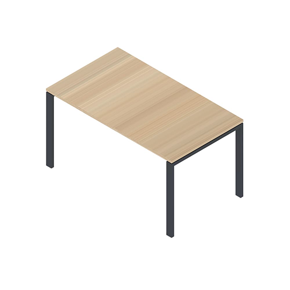 Secretária Metal Plano N 1400x600x750 Cinza/Carvalho