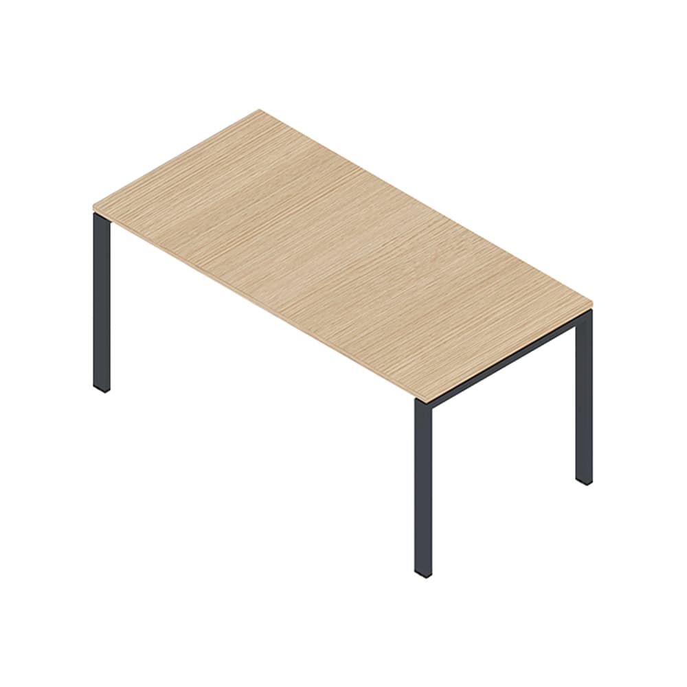 Secretária Metal Plano N 1600x800x750 Cinza/Carvalho