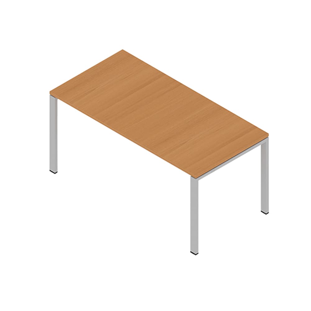 Secretária Metal Plano N 1600x800x750 Cinza/Faia