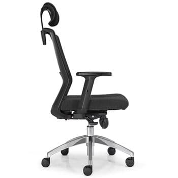 Cadeira Operativa c/Braços Thalis + Encosto Cabeça Preto