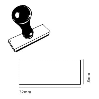 Pack Base Zinco Carimbo 32x08mm (001)+ Cabo Plástico 10un