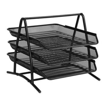 Tabuleiro Secretária 3 Gavetas Rede Preto