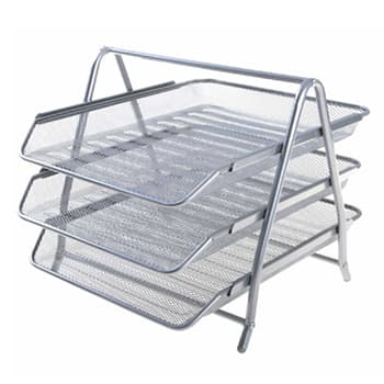 Tabuleiro Secretária 3 Gavetas Rede Prata