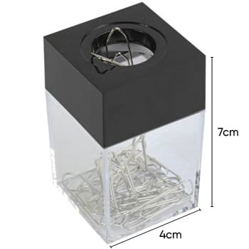 Porta Clips Magnético Quadrado Preto