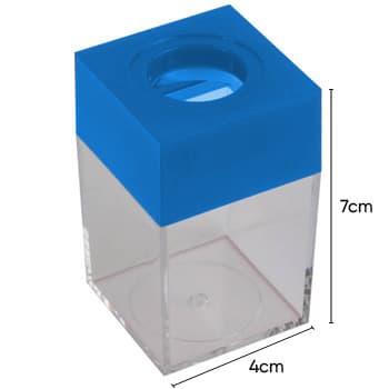 Porta Clips Magnético Quadrado Azul
