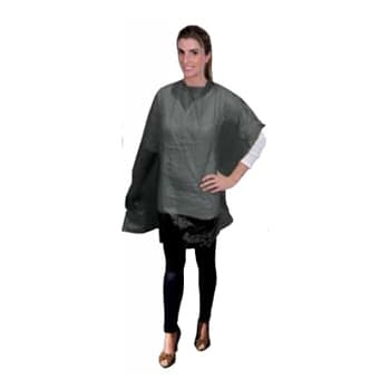 Penteador Plástico Descartável 1300x1300mm Preto 100un