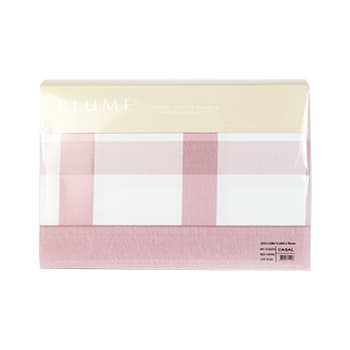 Jogo de Lençóis Solteiro Flanela Quadrados Rosa 1un