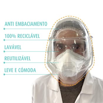 Viseira Facial Proteção Individual Autorizada ASAE 1un