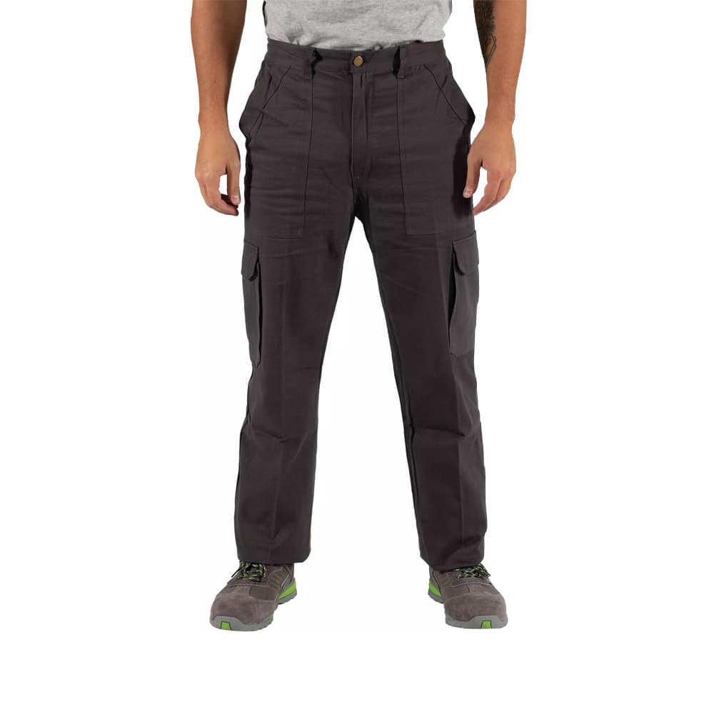 Calças Sarja Multibolsos UnissexoTamanho S Cinza