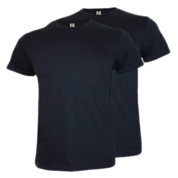 T-Shirt Adulto Algodão 155g Azul Navy Tamanho L Pack 2un