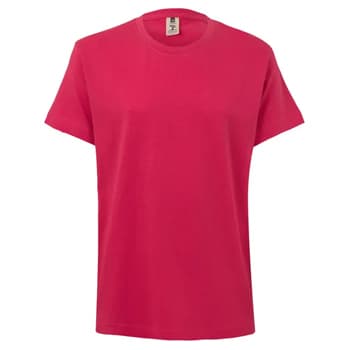 T-Shirt Criança Algodão 155g Rosa Forte Tamanho 7/8