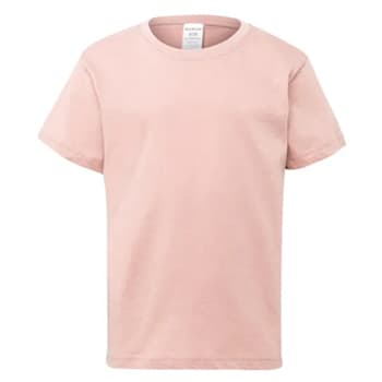 T-Shirt Criança Algodão 155g Rosa Pastel Tamanho 3/4