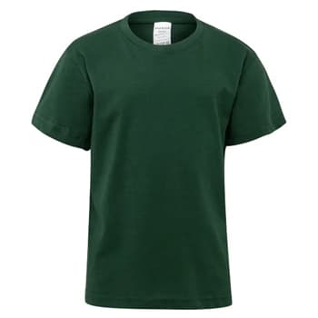 T-Shirt Criança Algodão 155g Verde Garrafa Tamanho 12/14
