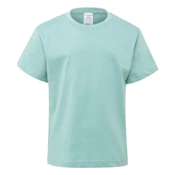 T-Shirt Criança Algodão 155g Verde Pastel Tamanho 9/11