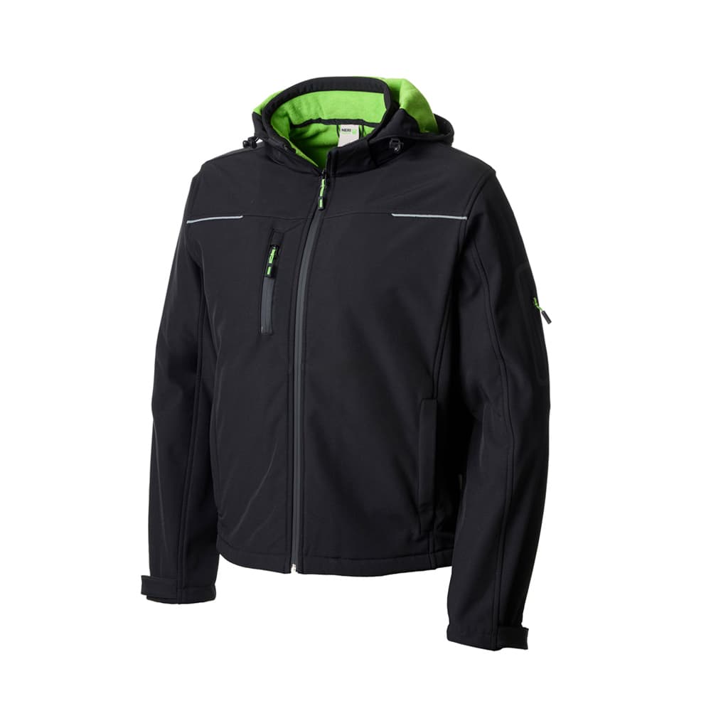 Casaco Soft Shell Capuz L NERI NEW LUCERNA Preto