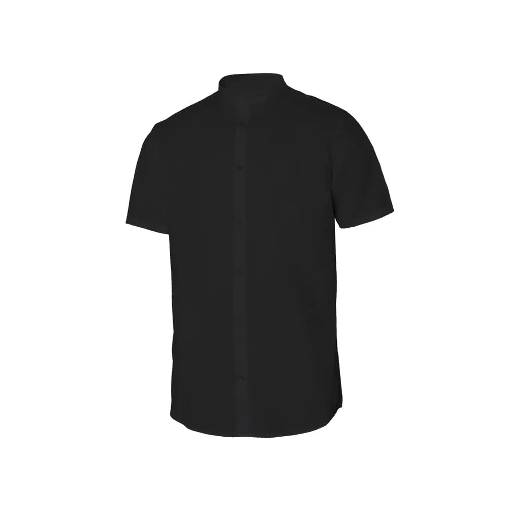 Camisa Manga Curta Stretch Homem Tamanho L Preto
