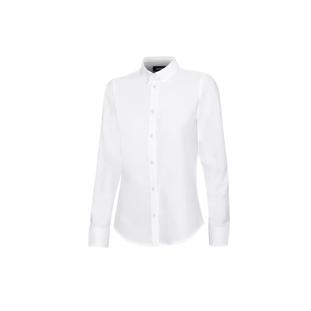 Camisa Manga Comprida Oxford Mulher Tamanho S Branco