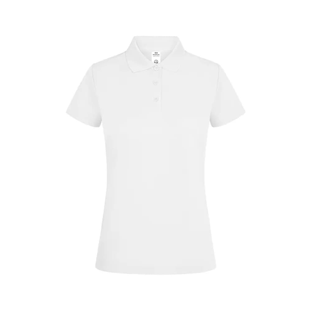 Polo Mulher Manga Curta CoolPass 160g Branco Tamanho M