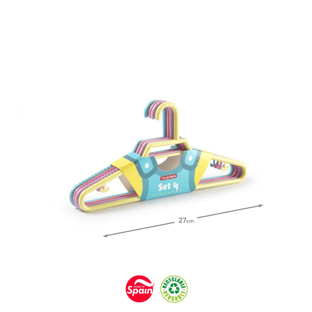 Cabide 27x12,5x3cm Crianças Sweet Sortido 4un