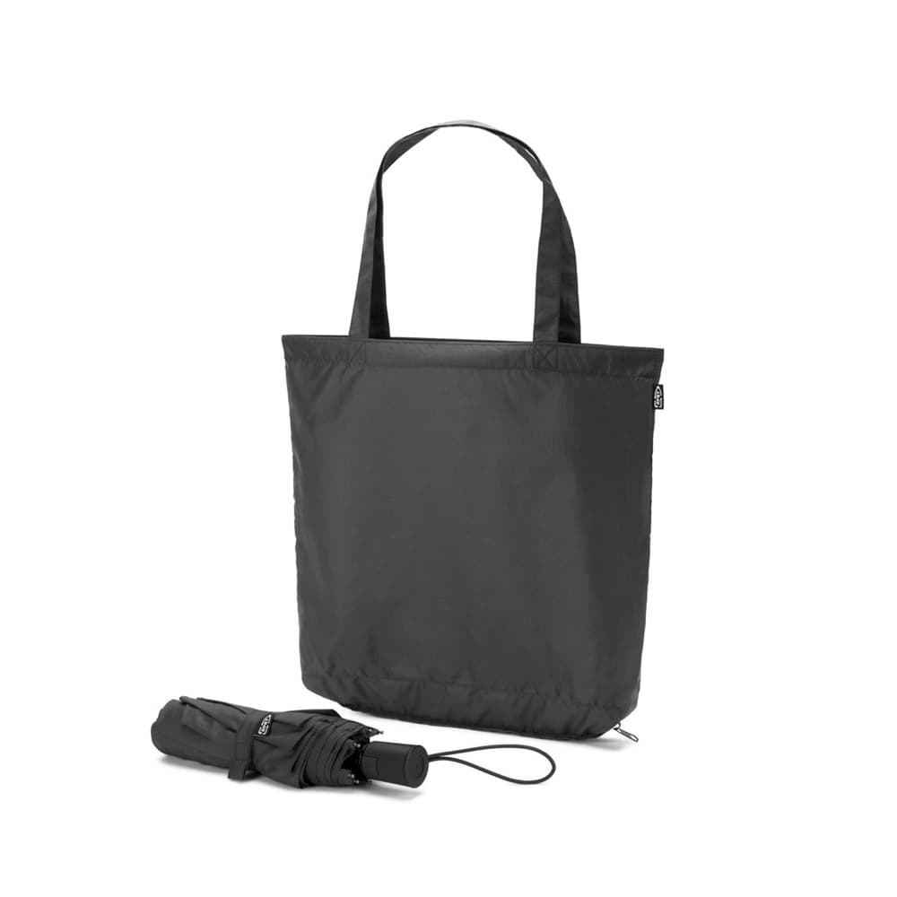 Guarda-Chuva Com Saco de Compras Preto