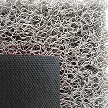 Tapete 40x60cm Malha PVC Vinil Esparguete Rebordo Cinza