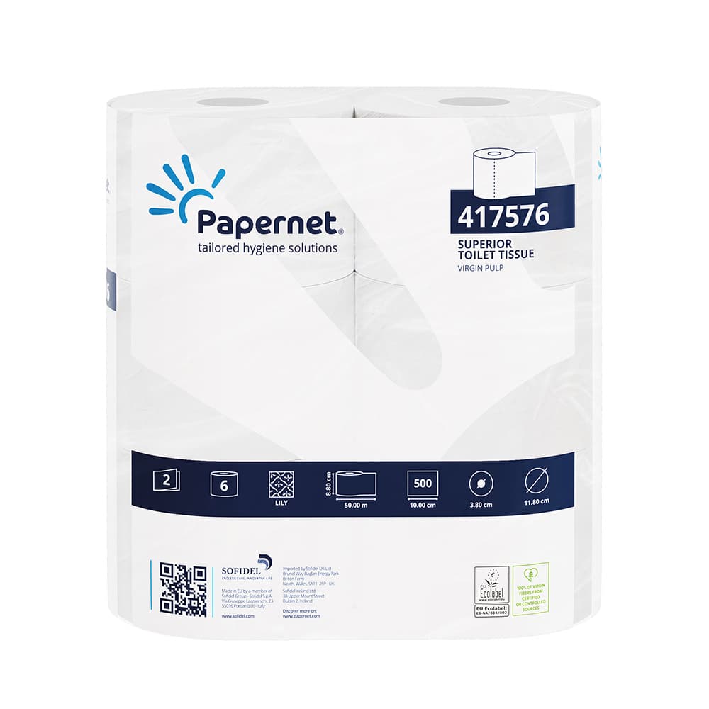 Papel Higiénico Doméstico 50mts 2Fls 15,5g PAPERNET 6 Rolos
