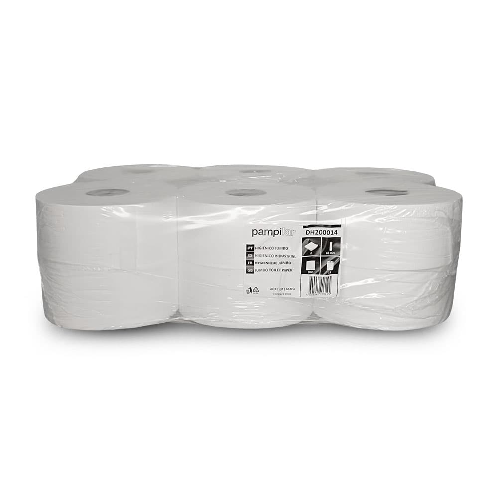 Papel Higiénico (Jumbo) 180mts 2Fls 15g Pampilar 12un