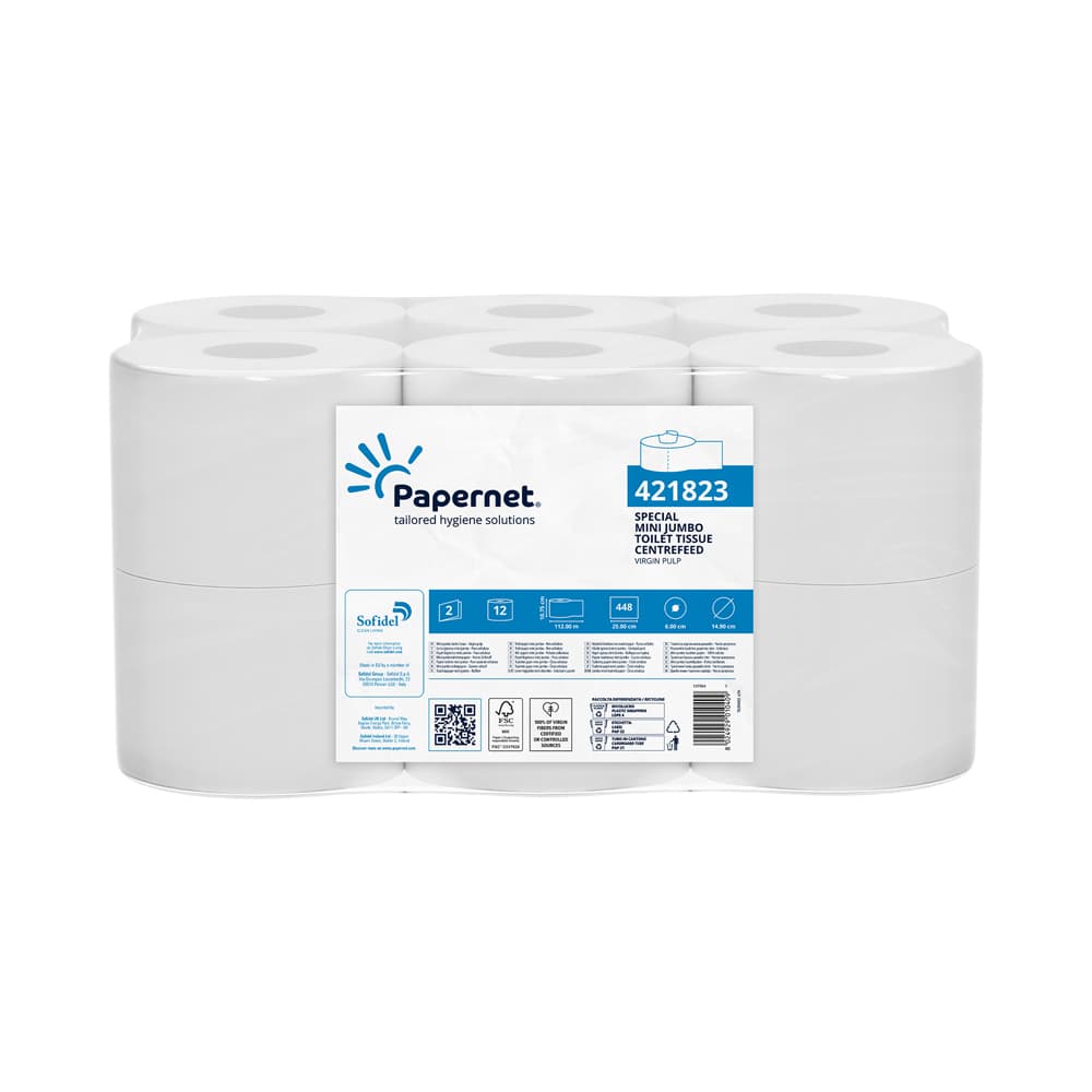 Papel Higiénico (Jumbo) 112mts 2Fls Papernet Ex.Central 12un