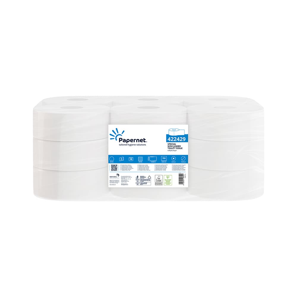 Papel Higiénico (Jumbo) 140mts 2Fls 15,5g Papernet 18un