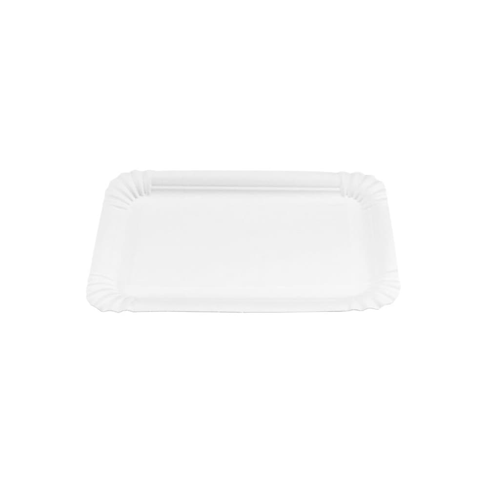 Travessas Cartão Retangular Branco 20x13cm 100un