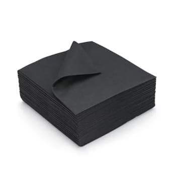Guardanapos 40x40 1/8 2Fls Preto P&P 120un