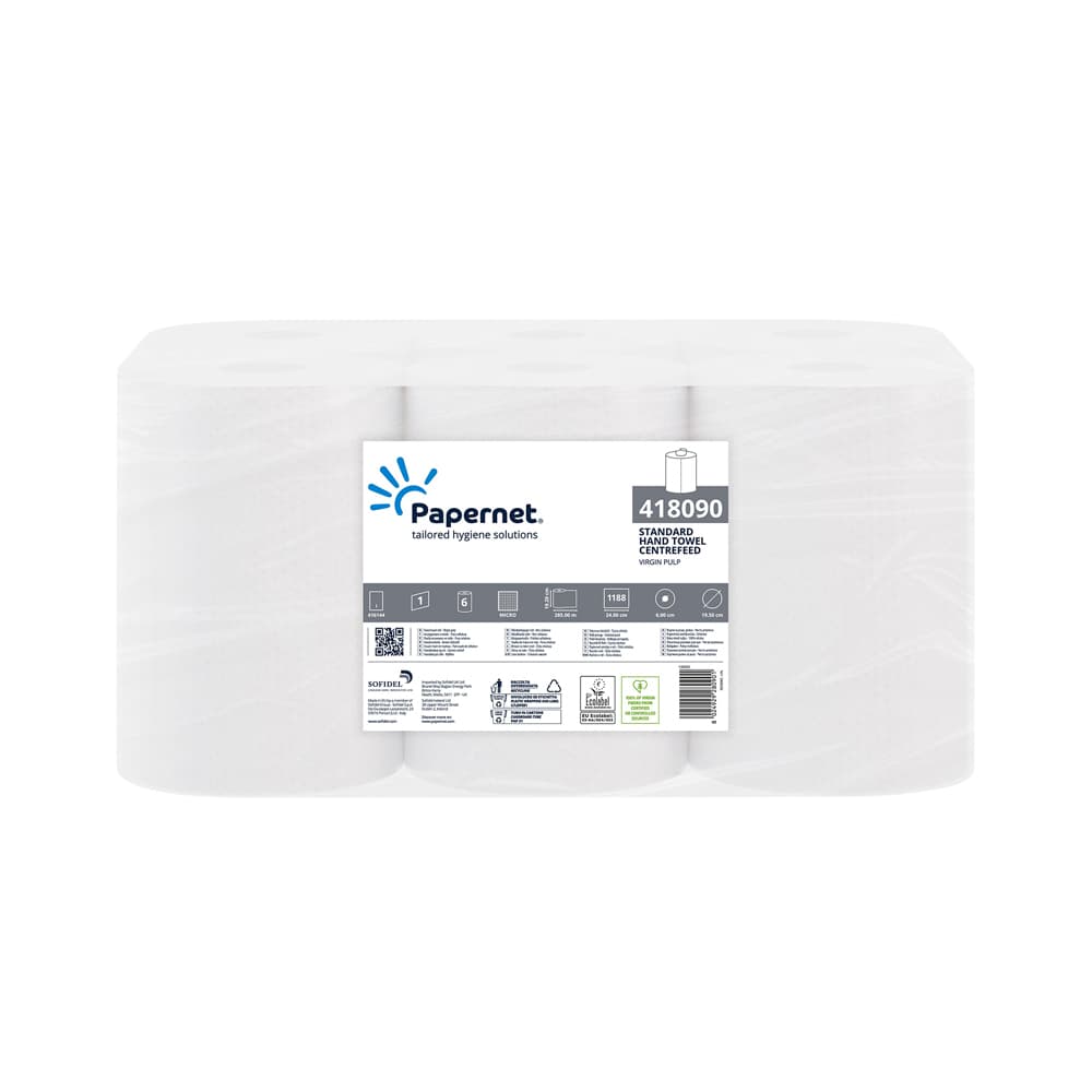 Rolo Espiral 285mx19,2cm 20,5g 1Fl PAPERNET Picotado 6un