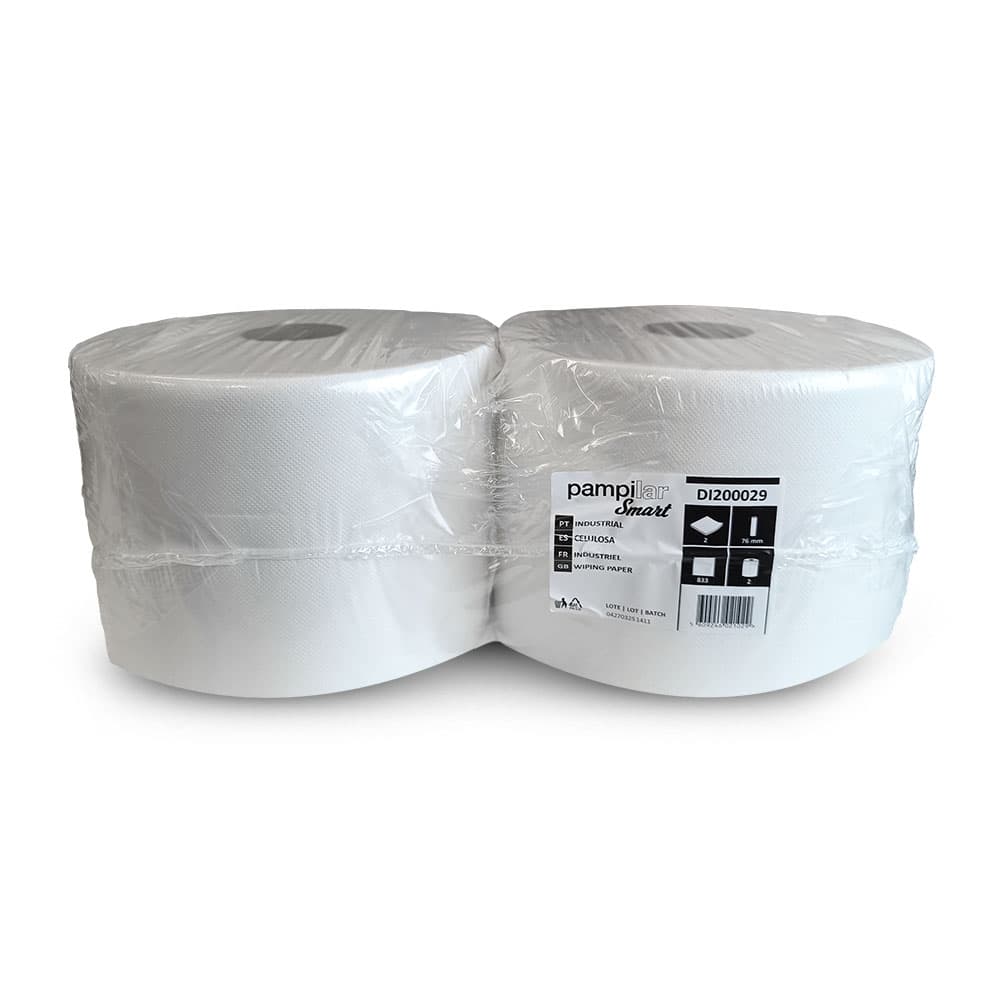 Rolo Industrial 250mx22,3cm 17g 2Fls PAMPILAR Picotado 2un