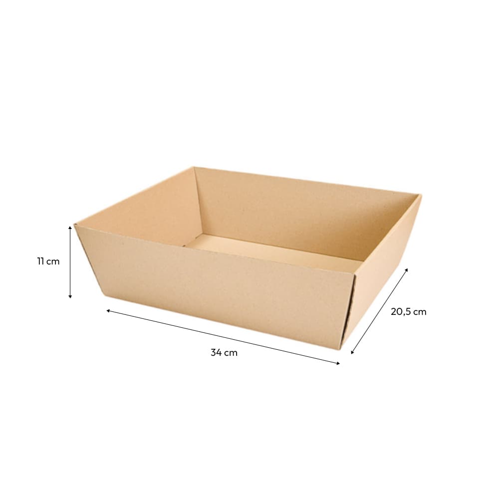 Cesta Cabaz 340x205x110mm Kraft 20un