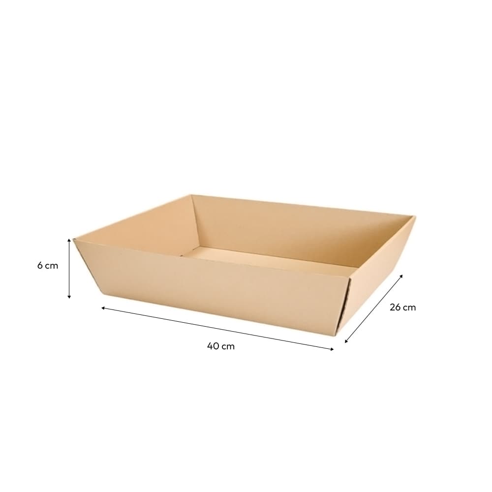 Cesta Cabaz 400x260x060mm Kraft 20un