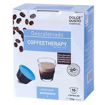 Café Cápsulas p/Dolce Gusto CoffeeTherapy Descafeinado 16un