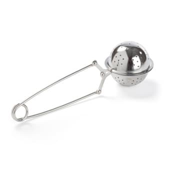 Infusor de Chá Bola Perfurada com Pinça Aço Inoxidável