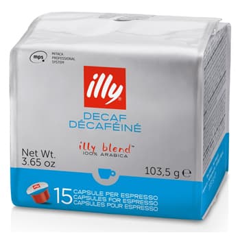 Café Cápsulas MPS ILLY Descafeinado 15un