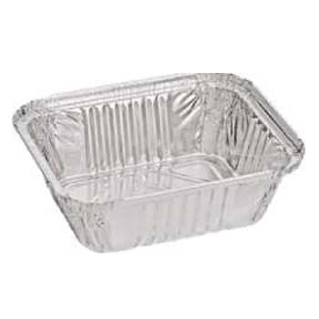 Embalagem Alimentar Alumínio 0500ml Quadrada c/Tampa 100un