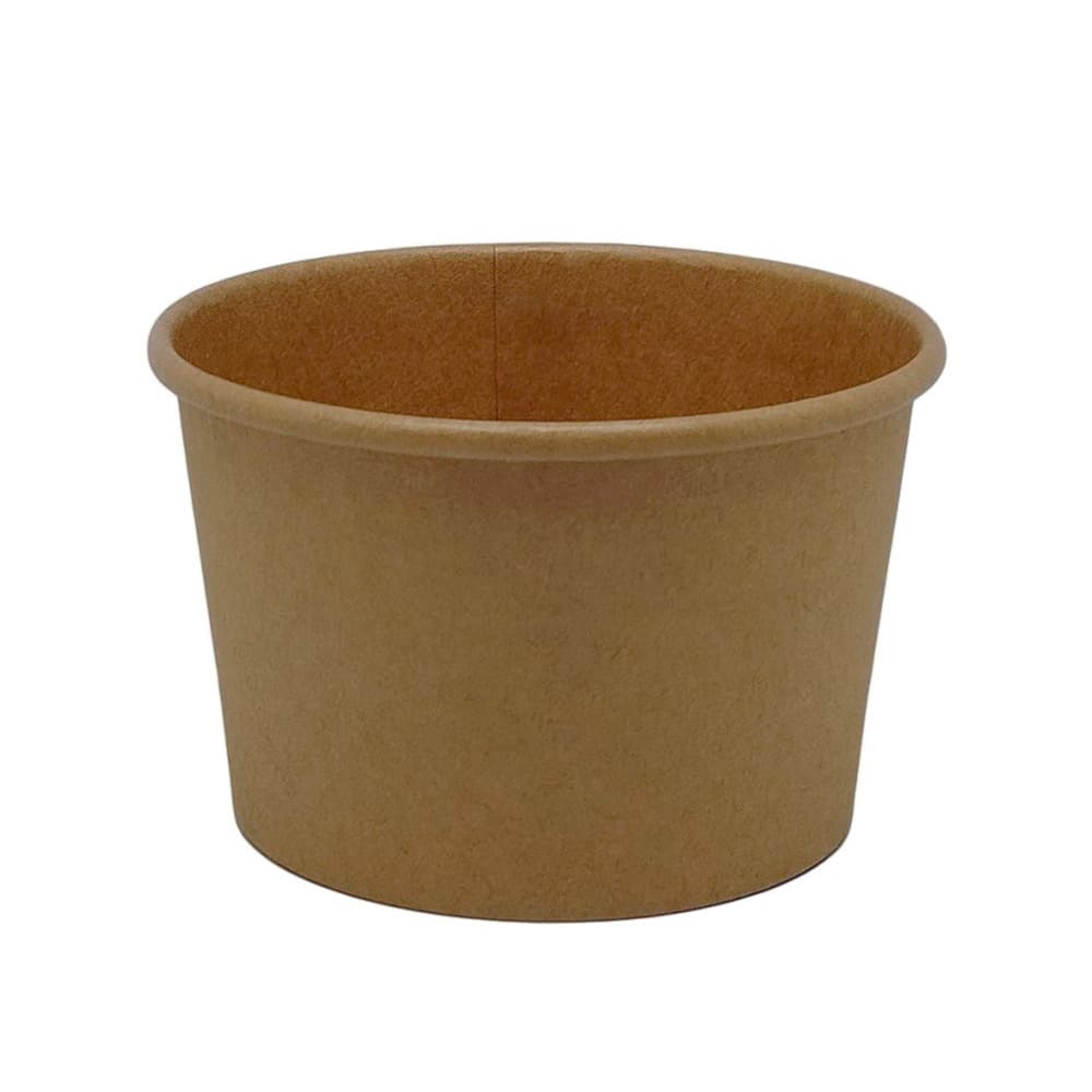 Embalagem Redonda Alimentar 240ml Cartão Kraft s/Tampa 25un