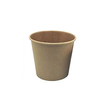 Embalagem Redonda Alimentar 350ml Cartão Kraft s/Tampa 25un