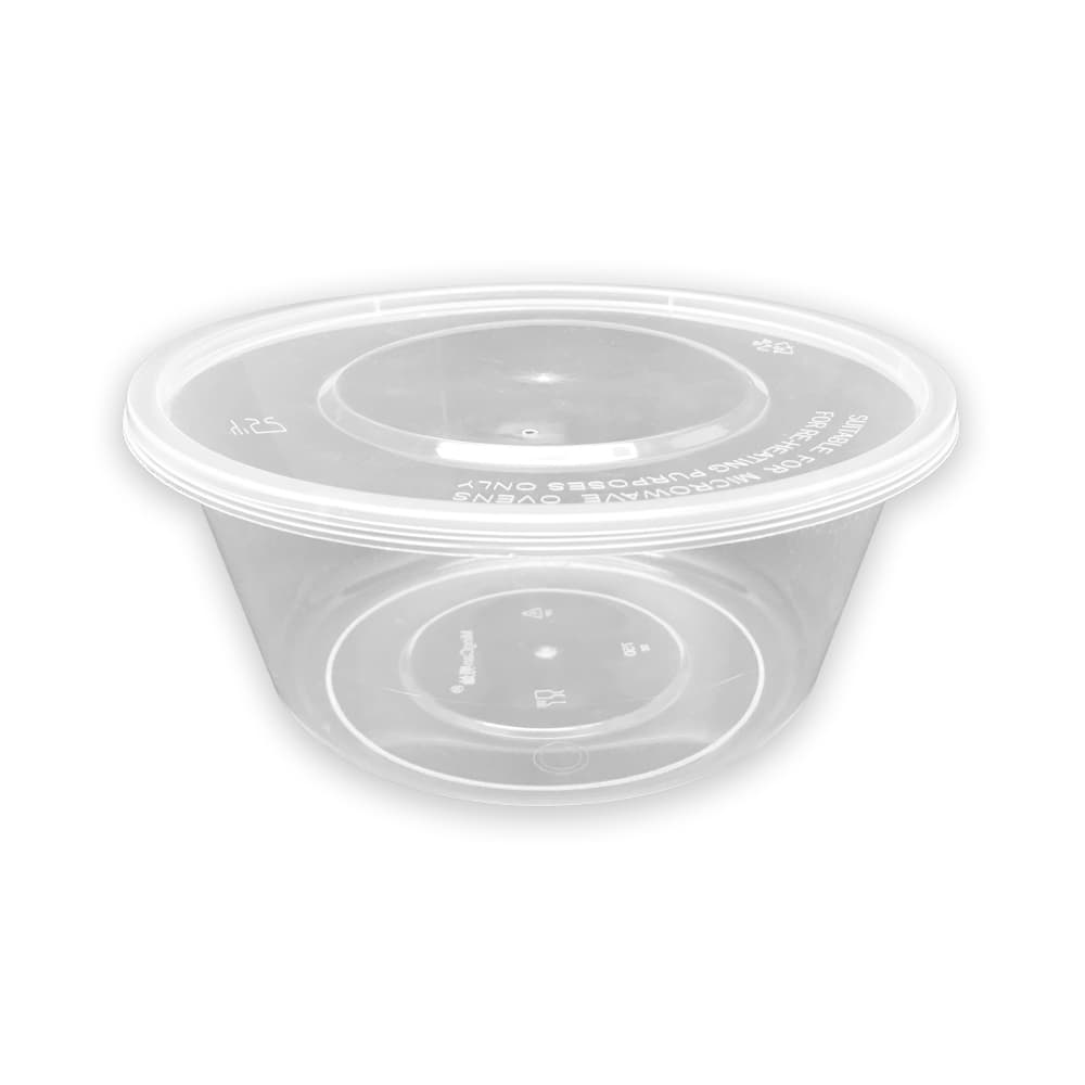 Embalagem Redonda Alimentar 750ml PP c/Tampa 50un