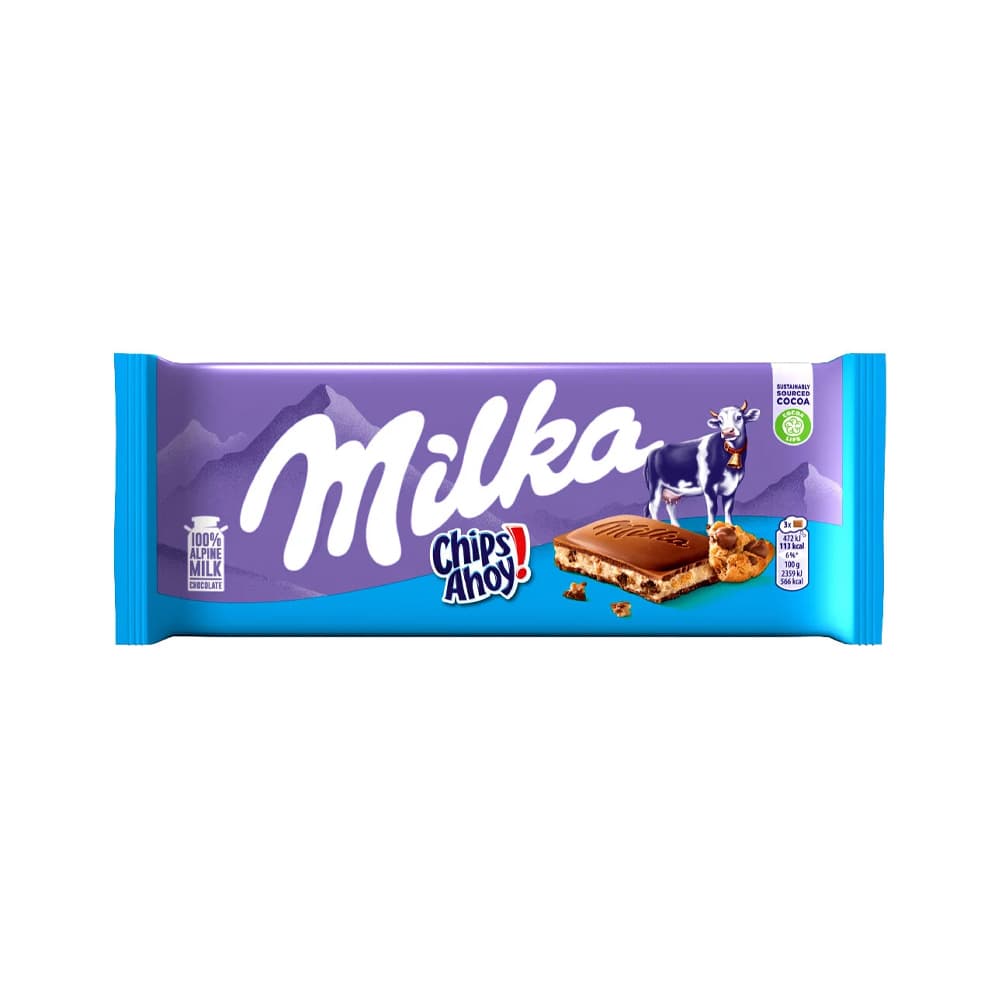 Tablete Chocolate Milka Chips Ahoy 100g