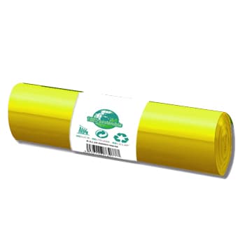 Sacos Lixo 100-120L 85x105cm 12my Amarelo 22Kg Carga -20un