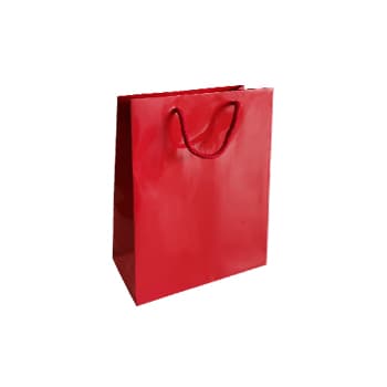 Saco 24x10x31cm Papel Couché 200g c/Asas Cordão Vermelho 1un
