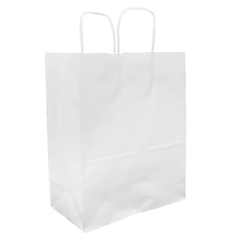 Saco 27x16x31cm Papel 100g c/Asas Branco 1un